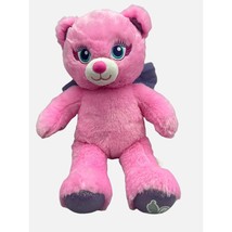 Build a Bear Pink Fairy 16&quot; Bear With Purple Tulle Glitter Wings BAB Stu... - £10.25 GBP
