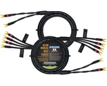 Hifi Star-Quad Bi-Wire Speaker Cable Pair With 8 Foot Canare 4S11 - Audi... - $155.97