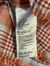 Tommy Bahama Shirt Men&#39;s 2XL Red 100% Linen Multicolor Plaid Short Sleev... - $19.74