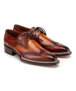 Paul Parkman Mens Shoe Derby Brown Norwegian Wingtip Welted Handmade 850... - $1,070.32 CAD