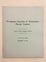 1931 Antique Pittsburgh Chartiers Youghiogheny Railway Co Annual Report Pc&amp;Y - £19.74 GBP