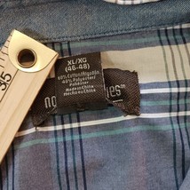 NO BOUNDARIES Men's Gray & Brown Plaid Shirt Button Down Long Sleeve Sz XL 46-48 image 4