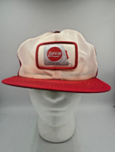 Vtg Lufkin Trucker Hat Tape Measure Patch Snapback Cap USA MADE Red White - £10.32 GBP