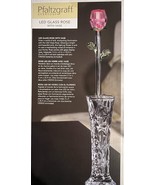 Pfaltzgraff 10-inch Led Glass Rose With Vase - $26.18