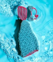 Hand Crochet Baby Mermaid Outfit, Mermaid Tail Costume Blue and Pink - $36.62