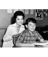 Leave it To Beaver 8x10 inch photo Barbara Billingsley Jerry Mathers at his desk - $9.75