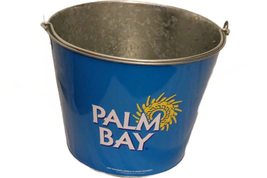 5qt Metal Beer Bucket Palm Bay 2 Sided Logo - $19.98