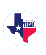 Texas Circle Bumper Stickers Made in USA 2.5&quot; 12 Pack - $24.00