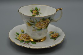 Royal Albert Sweetheart Roses Rosemary Teacup and Saucer Lyric Shape Yel... - £19.18 GBP