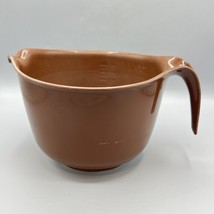 Vintage Rubbermaid #2663 Brown 12 Cup Handled Mixing Measuring Batter Bowl - £23.22 GBP