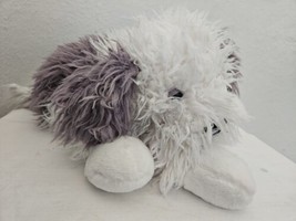 JellyCat Floofie Sheepdog White Gray Sleepy Eyes Puppy Dog Plush Stuffed Animal - £59.62 GBP
