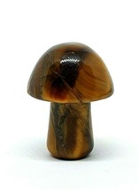 Mushroom Tigers Eye Gemstone Crystal Carved Polished Mini Carving Quirky Gift x1 - £3.51 GBP