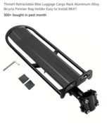 Retractable Bike Luggage Cargo Rack Aluminum Alloy Bicycle Pannier Bag H - $17.44 CAD