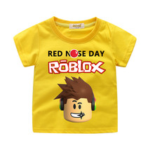 WM Roblox Kid Child T Shirt T-shirt Short Sleeve Summer Yellow Type Head - £8.83 GBP