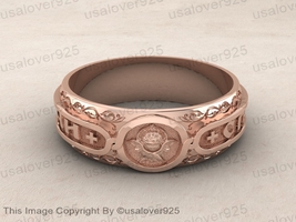 Cherub orthodox Christian Sterling Silver Designer Modern Band Ring Jewelry - £47.86 GBP