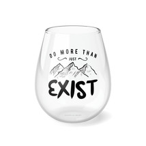 Personalized Stemless Wine Glass, 11.75oz, Custom Engraved Mountains, Engraved G - £18.77 GBP