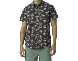 New Mens L Prana Organic Cotton Stimmerse SS Shirt Button NWT Black Pink... - $127.71