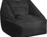 Black Urban Shop Structured Canvas Bean Bag Chair. - $78.97