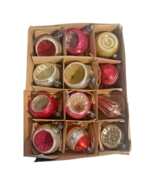 Lot of 12 EARLY Vtg Indent/Reflector Round/Teardrop Ornaments ~ POLAND/G... - $1,678.82 MXN