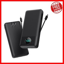 Convenient Portable Charger 33800mAh - Built-in Cables &amp; Safety Features - $966.29 MXN