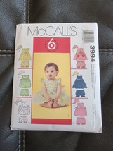 McCalls 3994 Sewing Pattern Infants Top Panties Hat Size S M L XL 13 to 24 lbs - $8.54
