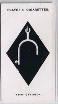 John Player Army Corps Divisional Signs 24 74th Regular Cigarette Card - $2.96