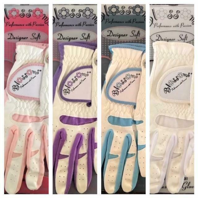 Sale &gt; Ladies Blossoms All Weather Golf Glove. White,  Pink, Purple etc ... - $7.49