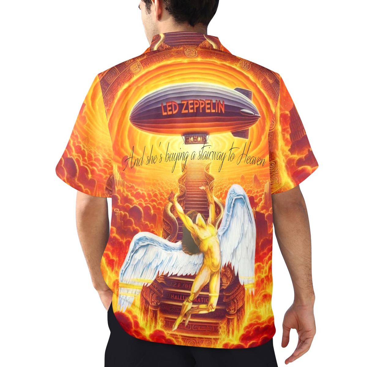Led Banding Hawaiian Shirt Rock Band Led Zeppelin. - Casual Button-Down Shirts