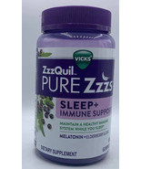 Vicks ZzzQuil Pure Zzzs Sleep+ Immune Support ~ 60 Gummies ~ EXP 7/26  S... - $27.06 CAD