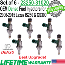 OEM Denso 6Pcs Best Upgrade Fuel Injectors for 2006-2015 Lexus 2.5L V6 &amp; 3.0L V6 - £171.38 GBP