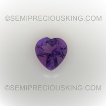 Natural Amethyst African Heart Facet Cut 5X5mm Grape Purple Color VS Clarity Loo - £4.75 GBP