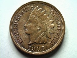 1907 INDIAN CENT PENNY GEM UNCIRCULATED NICE ORIGINAL COIN FROM BOBS COINS - $115.00