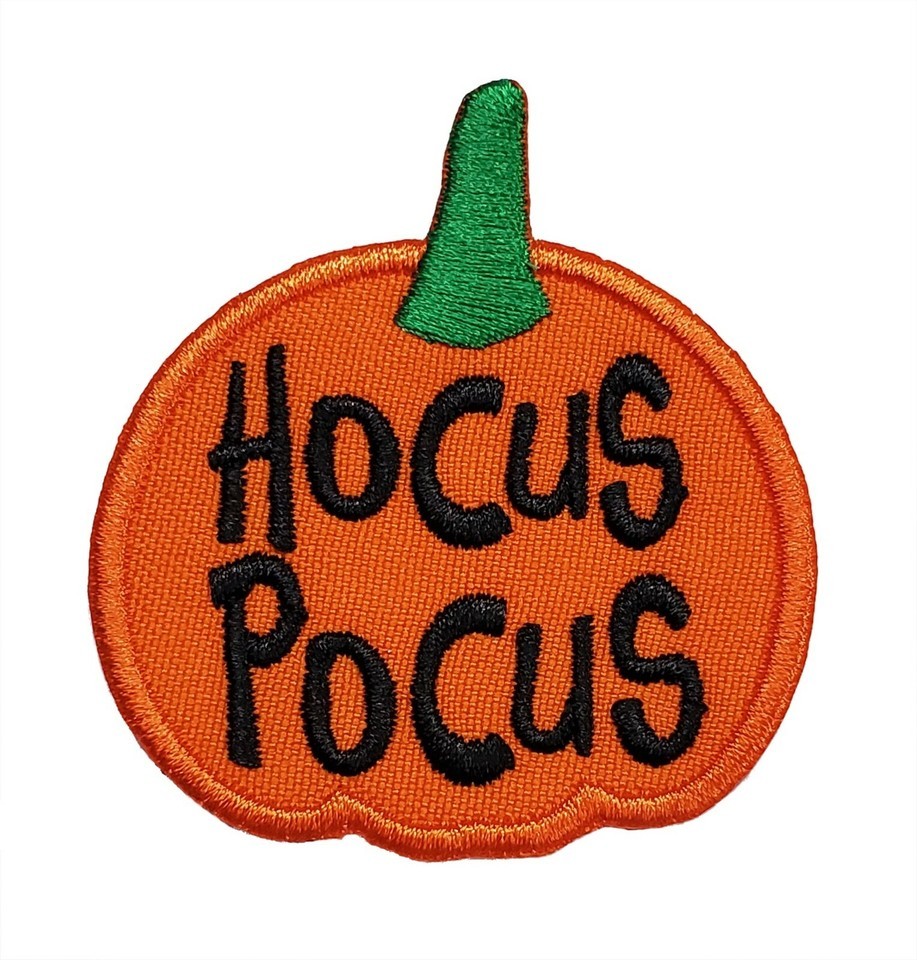 Hocus Pocus Pumpkin Embroidered Applique Iron On Patch Halloween Trick o... - $5.73
