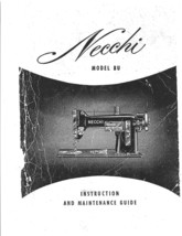 Necchi BU manual for instruction maintenance sewing machine hard copy - $13.99