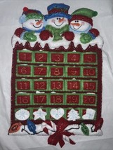 Dimensions Xmas Snowmen 8118 Advent Calendar Felt Completed Finished - $49.49