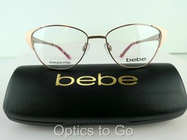 BEBE BB 5159 (770) Rose Gold 51-16-135 STAINLESS STEEL LADIES Eyeglass F... - $26.13