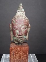 Thai Buddhistisch Ayutthaya 13-16thc Kupfer Bronze Buddha Kopf - £153.51 GBP