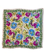 Floral Spring Scarf Pretty Flowers Head Wrap Pink Green Yellow Blue 34 X... - $173.43 MXN