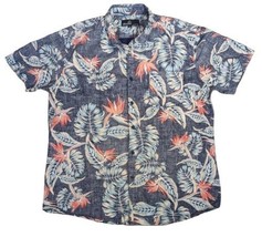 Molokai Surf Hawaiian Mens Short Sleeve Tropical Shirt Bird Of Paradise XL - £15.56 GBP