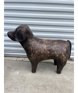 Vintage Leather Dog Ottoman Footstool 30” Long 22” Tall About 10” Wide - $26,343.32 MXN