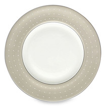 Monique Lhuillier Etoile Platinum Tan Accent Plate 9&quot; Raised Dots - $32.57