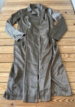 Forever 21 Women’s Silky Button front Trench Coat size L Gold L8 - £15.81 GBP