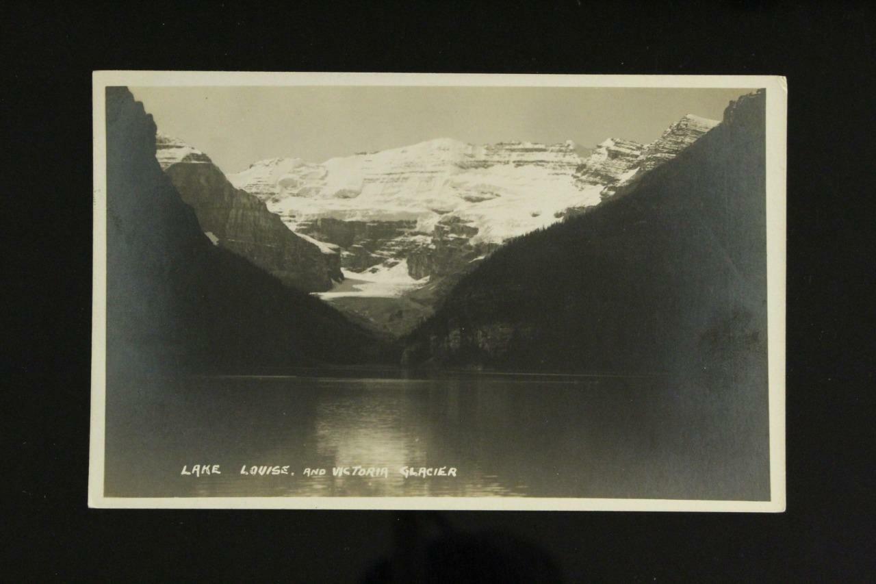Vintage Real Photo Postcard RPPC Victoria Glacier Lake Louise BC Canada - $9.66