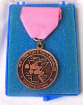 1987 CORTLAND NY STATE YMCA SWIMMING CHAMPIONSHIP MEDAL - £7.83 GBP