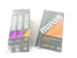 Maxell High Fidelity XLHIFI T120 VHS Tape 3 Pack Lot Of 2 - £23.23 GBP