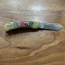 VINTAGE Single Blade Folding Pocket Knife Buck style Stainless Pakistan wood - $19.99