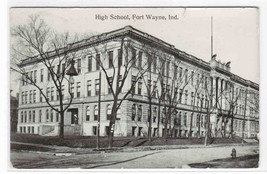High School Fort Wayne Indiana 1921 postcard - £3.53 GBP