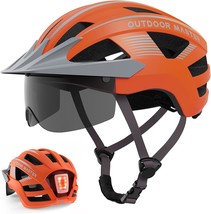 Outdoormaster Adult Bike Helmet - Bicycle Helmet With Rechargeable Rear Led - $50.99