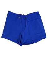 Athleta Trekkie Paper Bag Elastic Waist Hiking Athletic Shorts Blue Wome... - $23.38 CAD