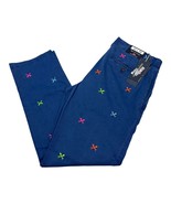 Vineyard Vines Breaker Pants Mens 32x30 Blue Fishbone Embroidered Preppy... - £23.57 GBP